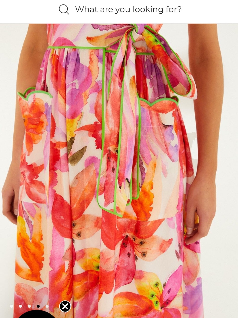 FARM Rio Pink & Orange Floral Wrap Maxi Dress - Picture 4 of 4